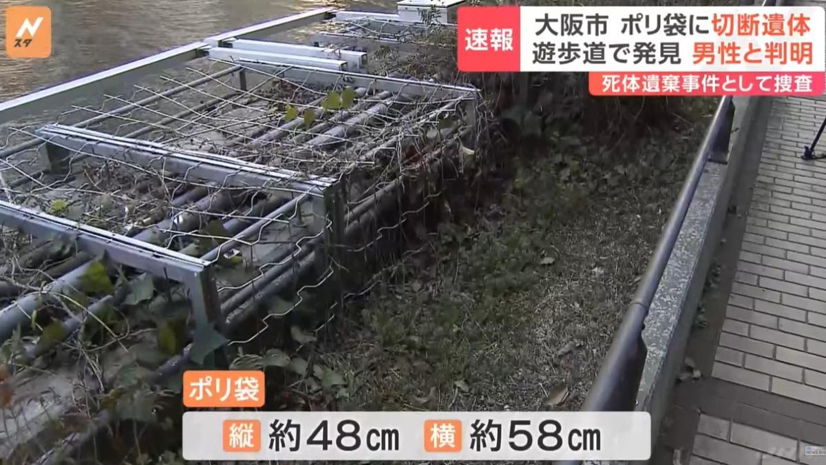 塑膠袋-10塊人肉-20塊骨頭-大阪-分屍-河堤